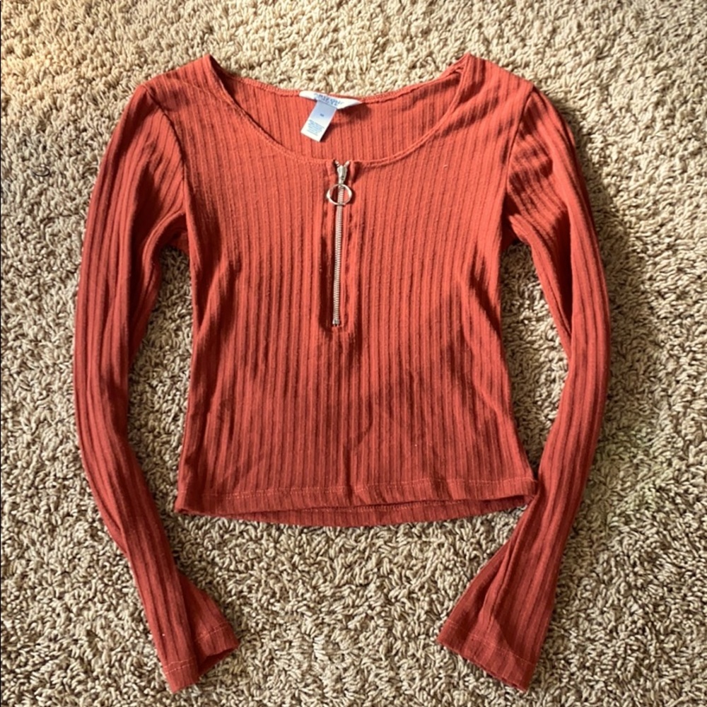 Burnt orange crop top